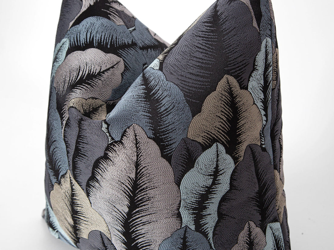 Ice Blue Jacquard Pillow Cover - Woven & Luxury