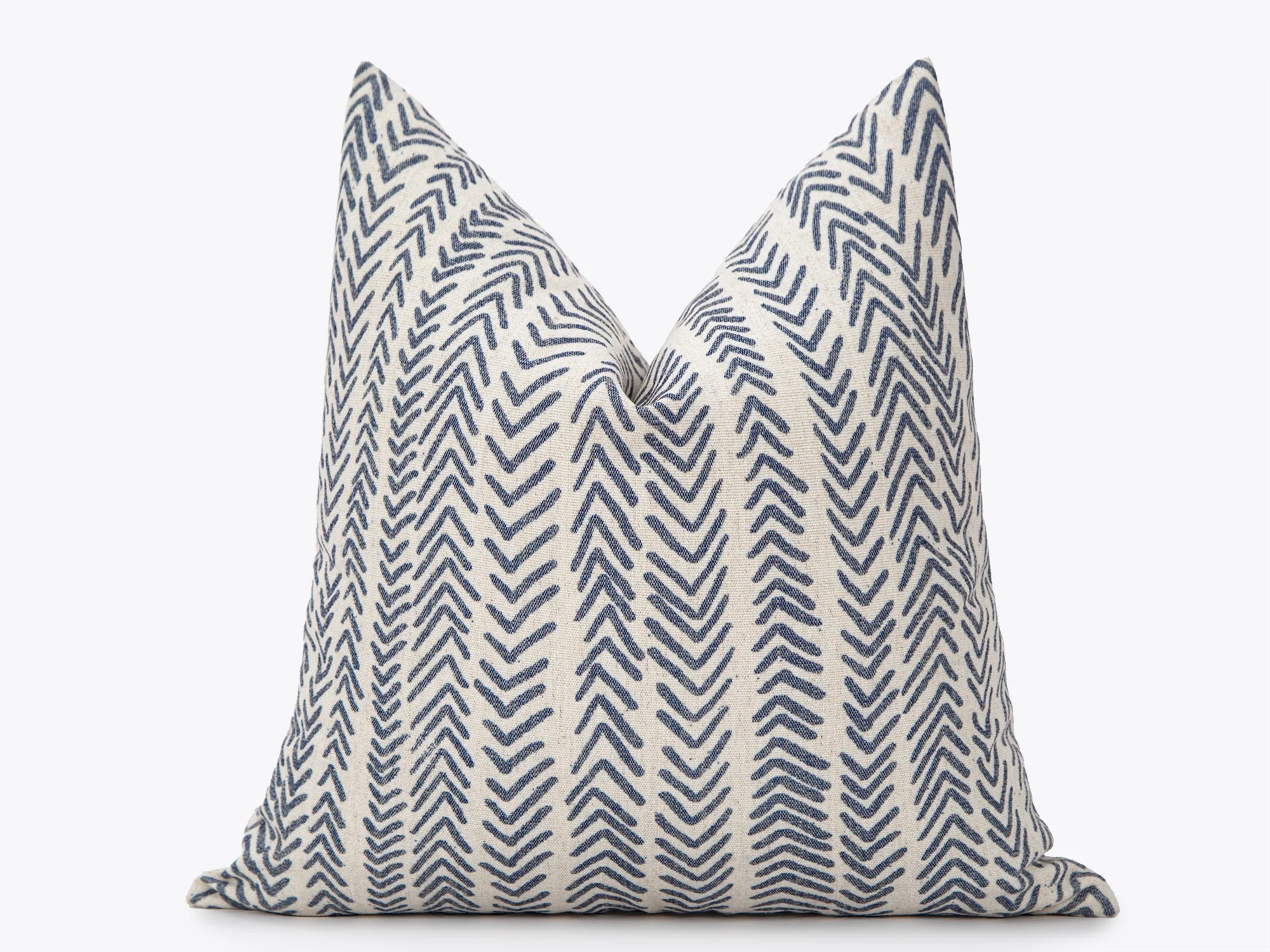 Blue Mudcloth Pillow Cover