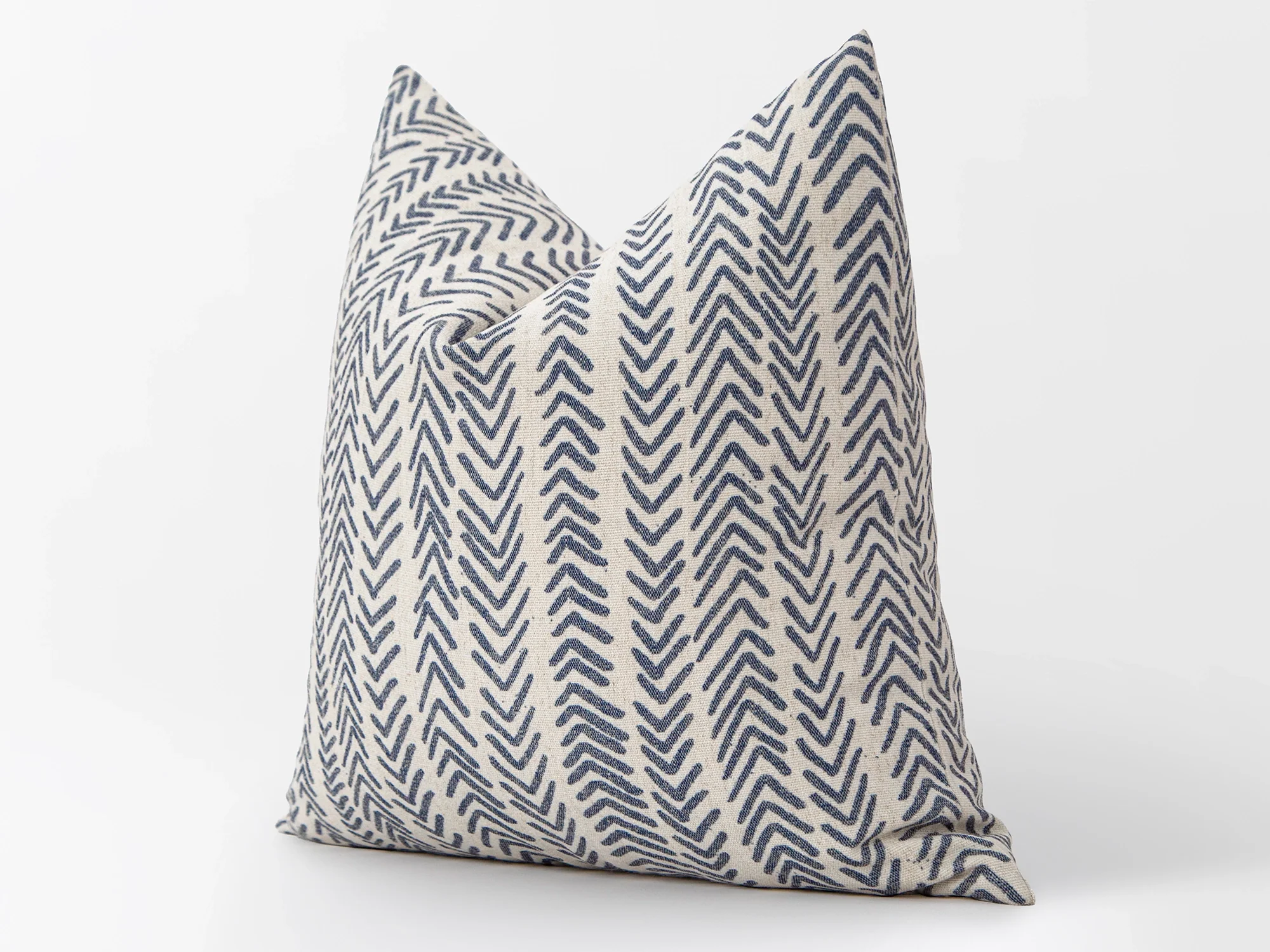 Blue Mudcloth Pillow Cover