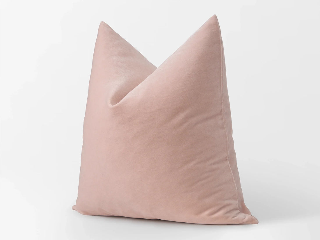Blush Pink Velvet Pillow Cover