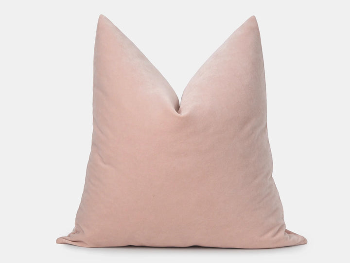 Blush Pink Velvet Pillow Cover