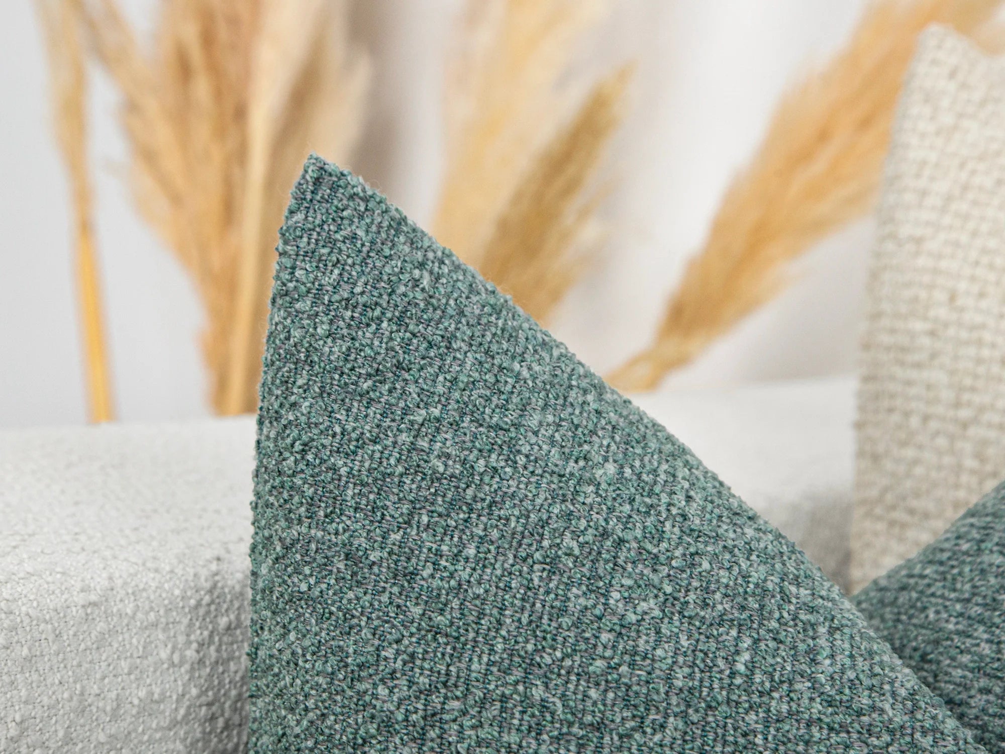 Dusty Sea Blue Textured Pillow Cover