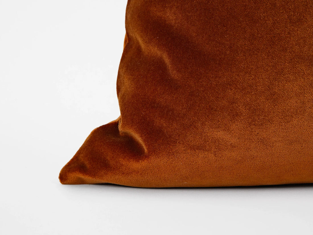 Copper Bronze Velvet Pillow Cover
