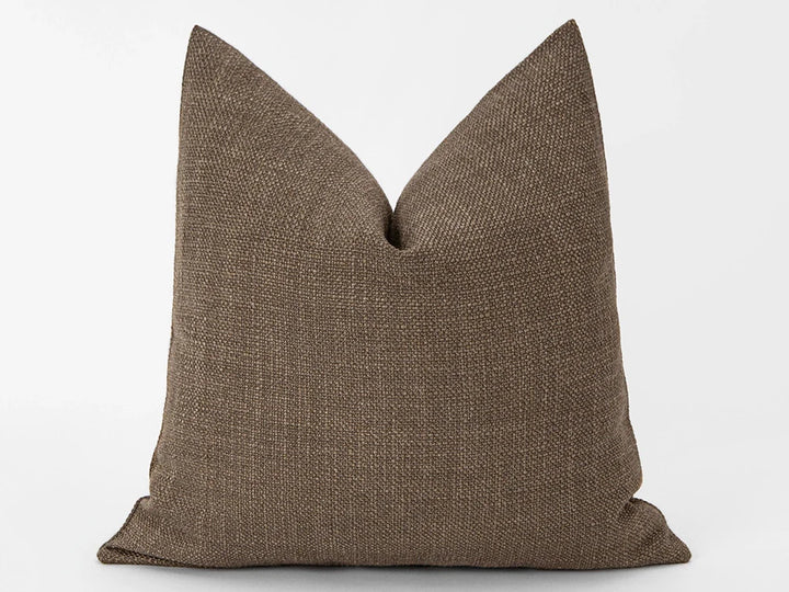Brown Linen Pillow Cover