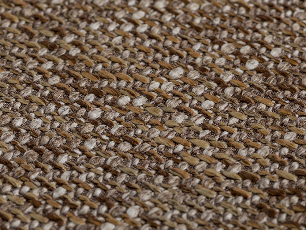 Brown Woven Upholstery Fabric - Linen Look