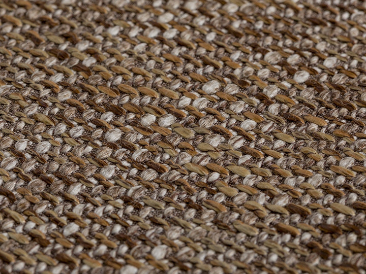 Brown Woven Upholstery Fabric - Linen Look
