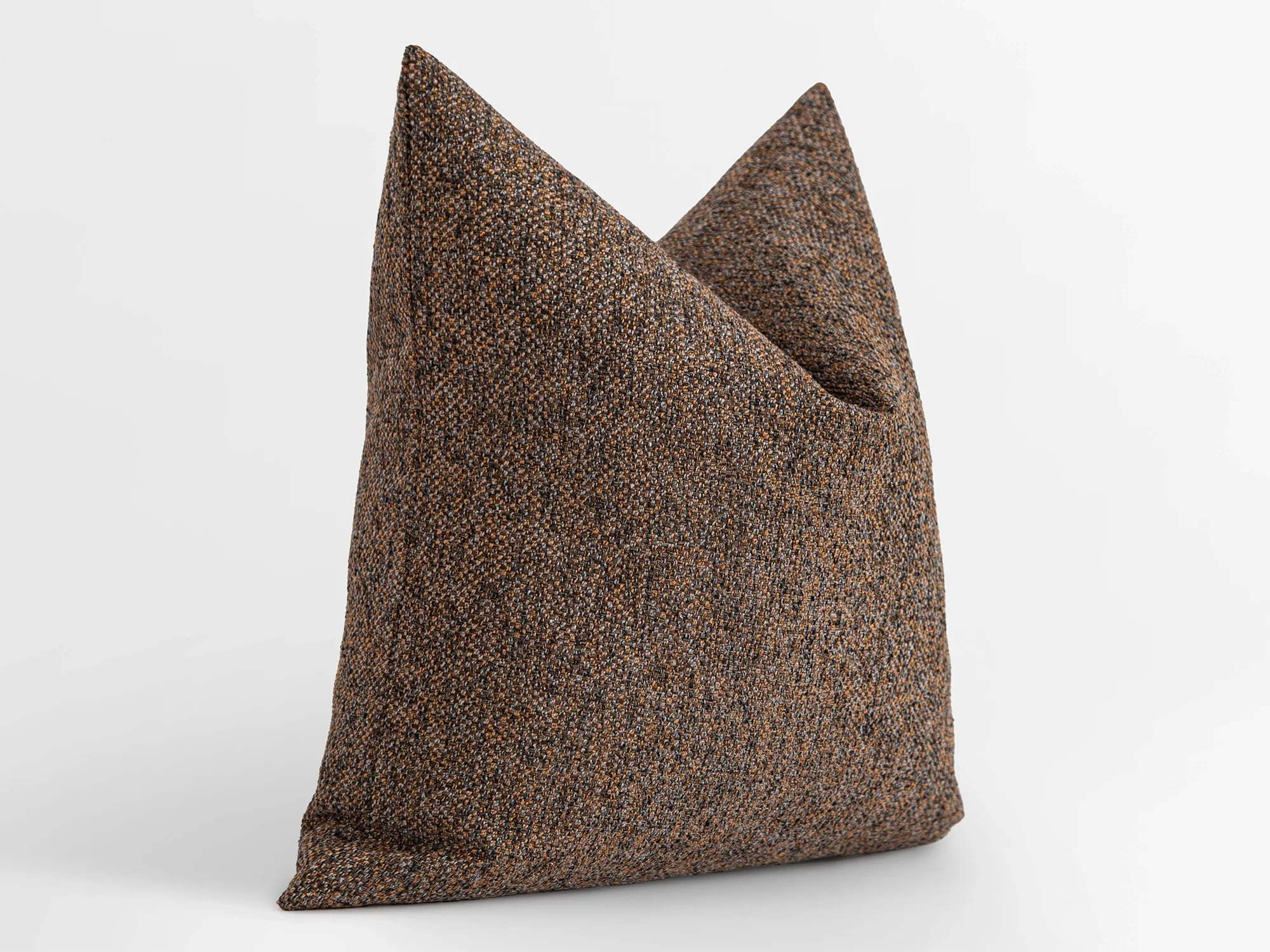 Rust Brown Woven Pillow Cover