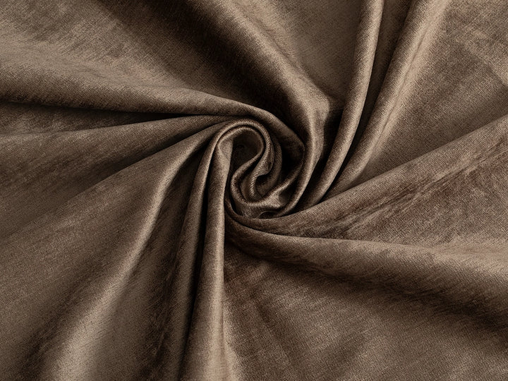Brown Silky Upholstery Fabric - Luxury & Warm