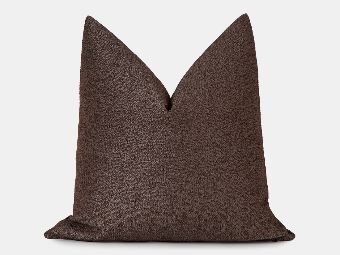 Brown Spotted Jacquard Pillow Cover