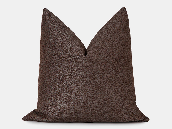 Brown Spotted Jacquard Pillow Cover