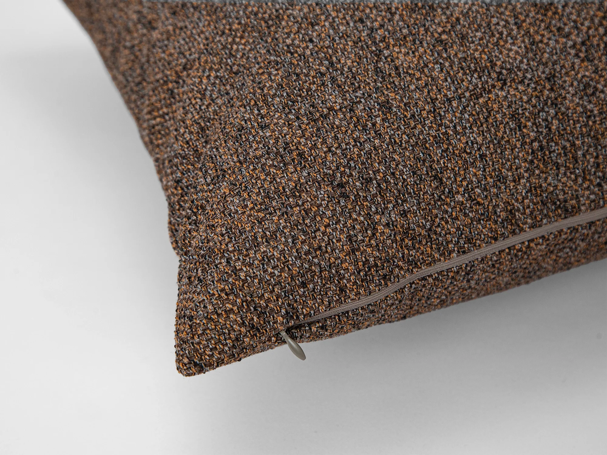 Rust Brown Woven Pillow Cover