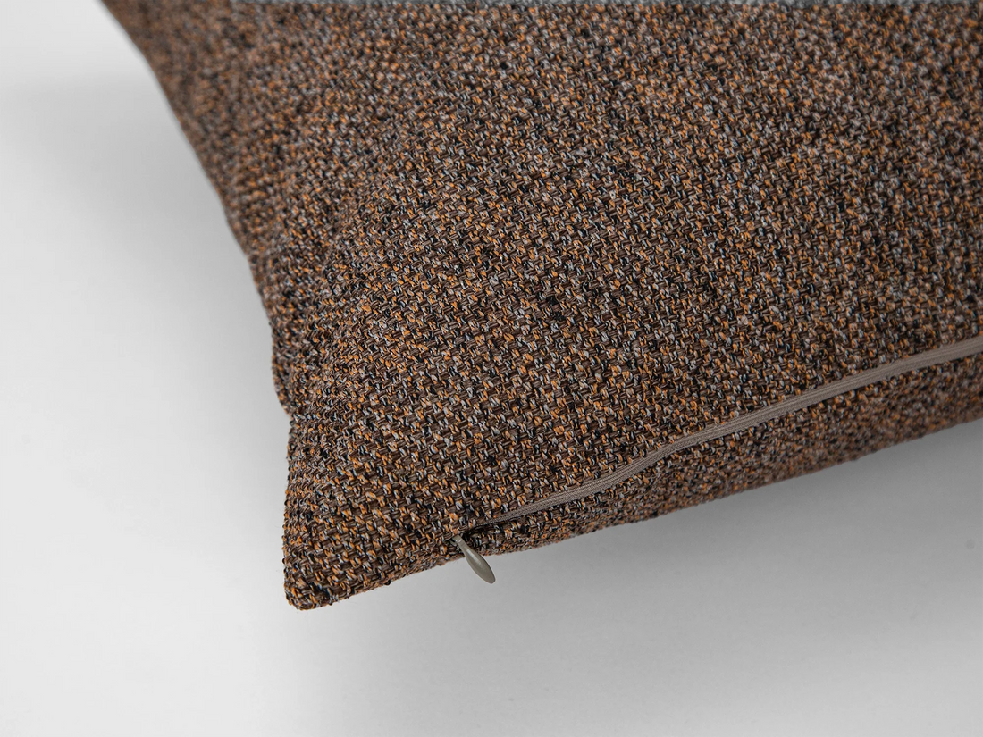 Rust Brown Woven Pillow Cover