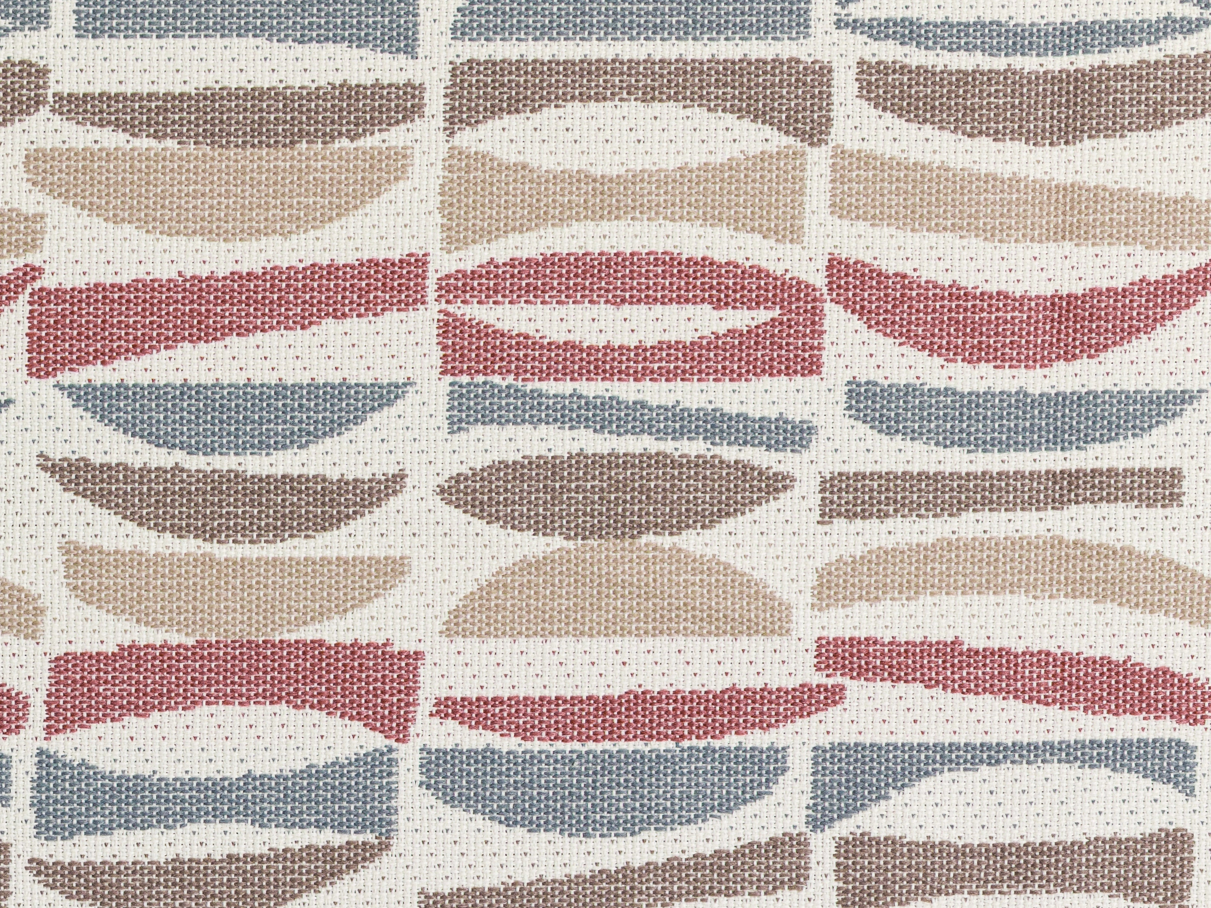 Burgundy Geometric Upholstery Fabric - Outdoor & Indoor
