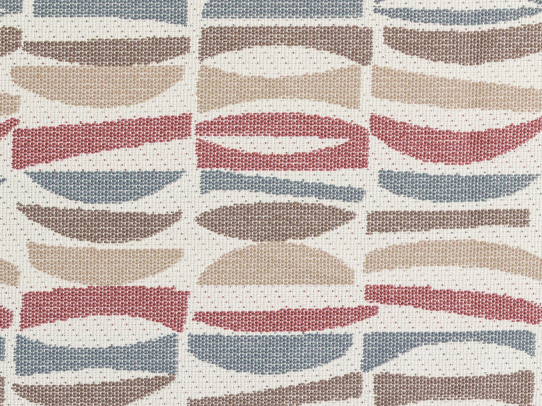 Burgundy Geometric Upholstery Fabric - Outdoor & Indoor