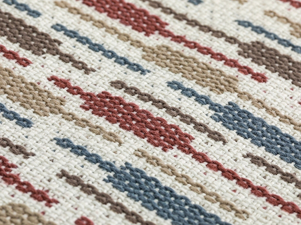 Burgundy Striped Upholstery Fabric - Outdoor & Indoor