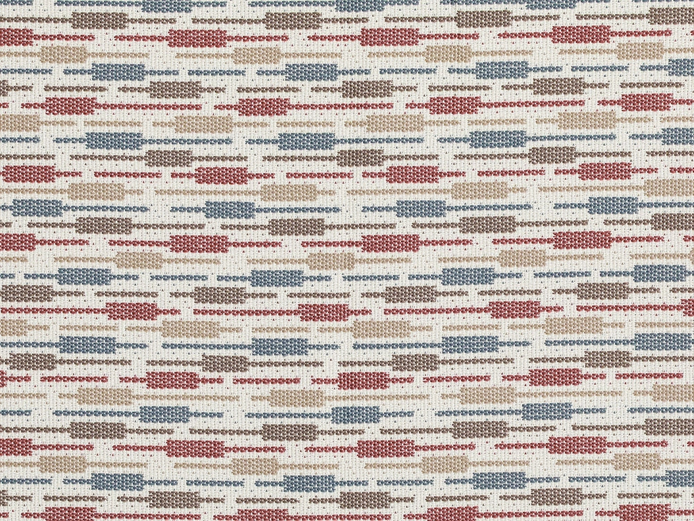 Burgundy Striped Upholstery Fabric - Outdoor & Indoor