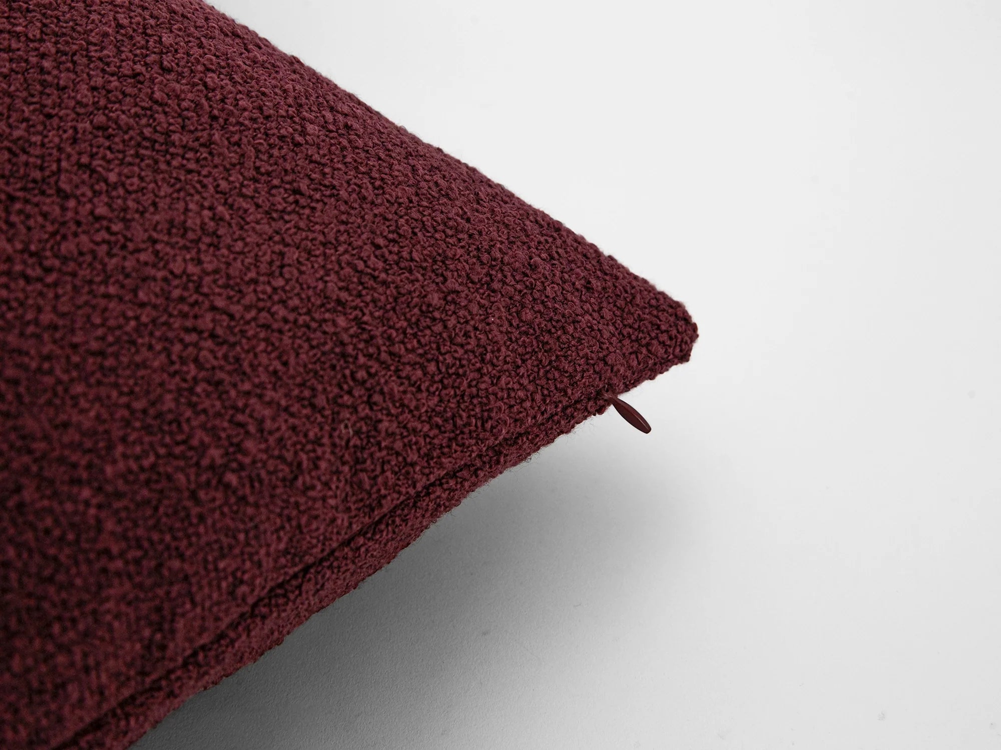 Burgundy Boho Boucle Pillow Cover