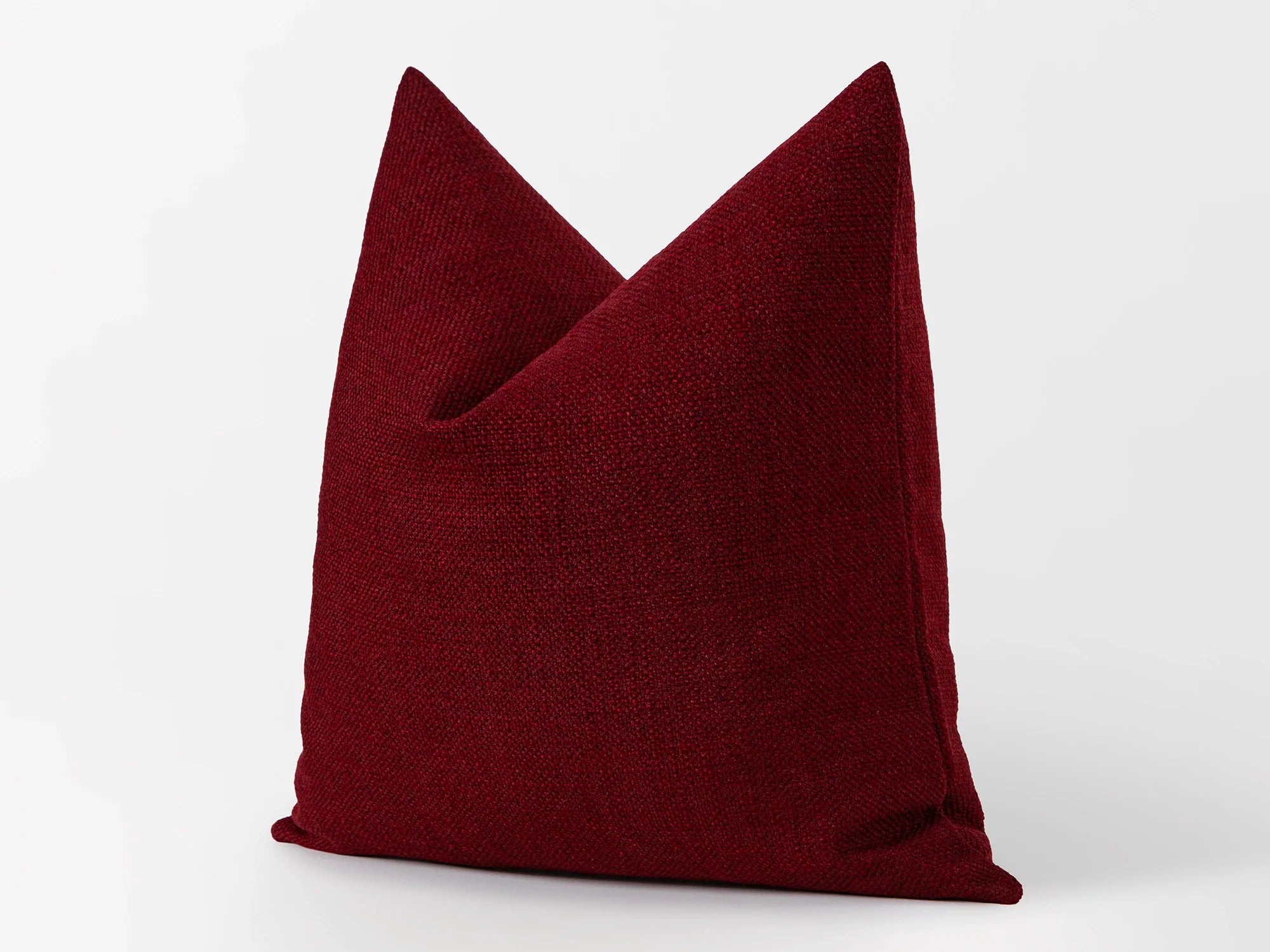 Burgundy Linen Pillow Cover