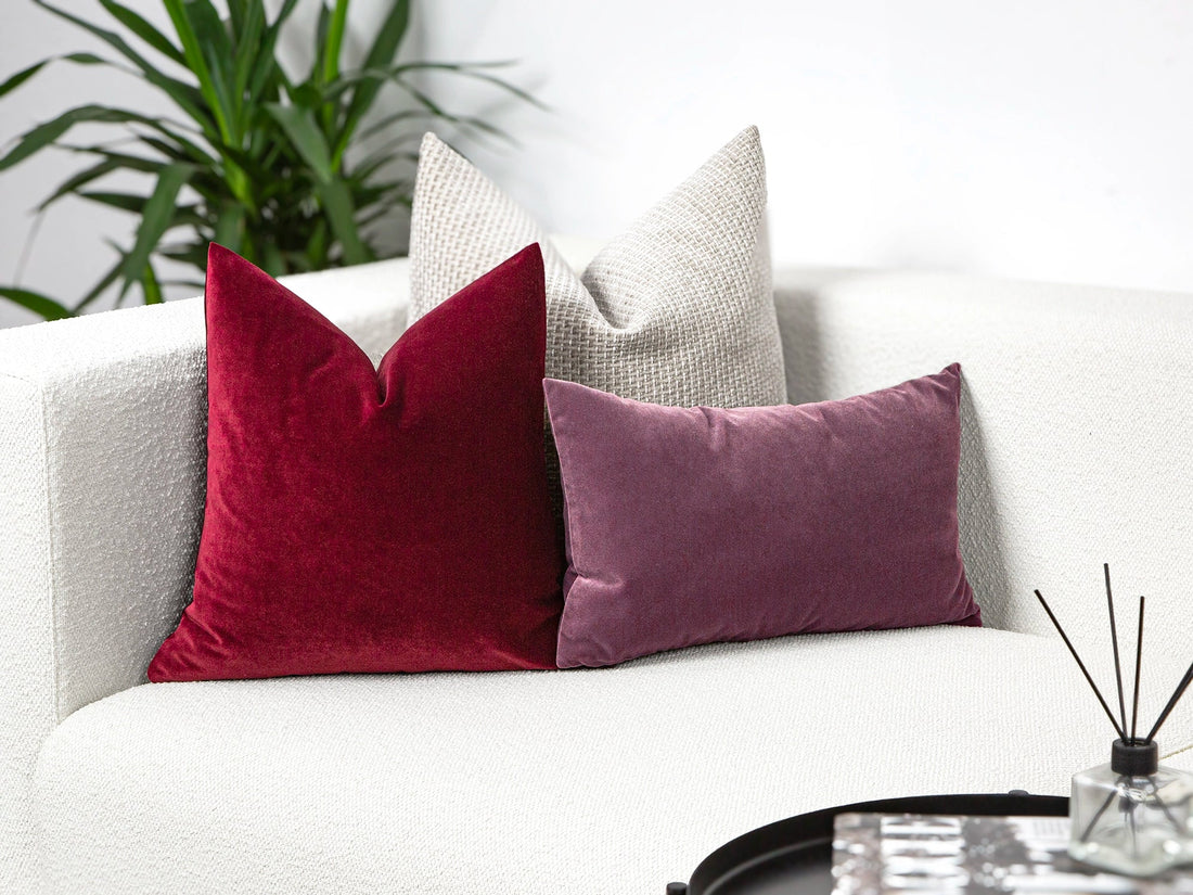 Burgundy Velvet Pillow Cover