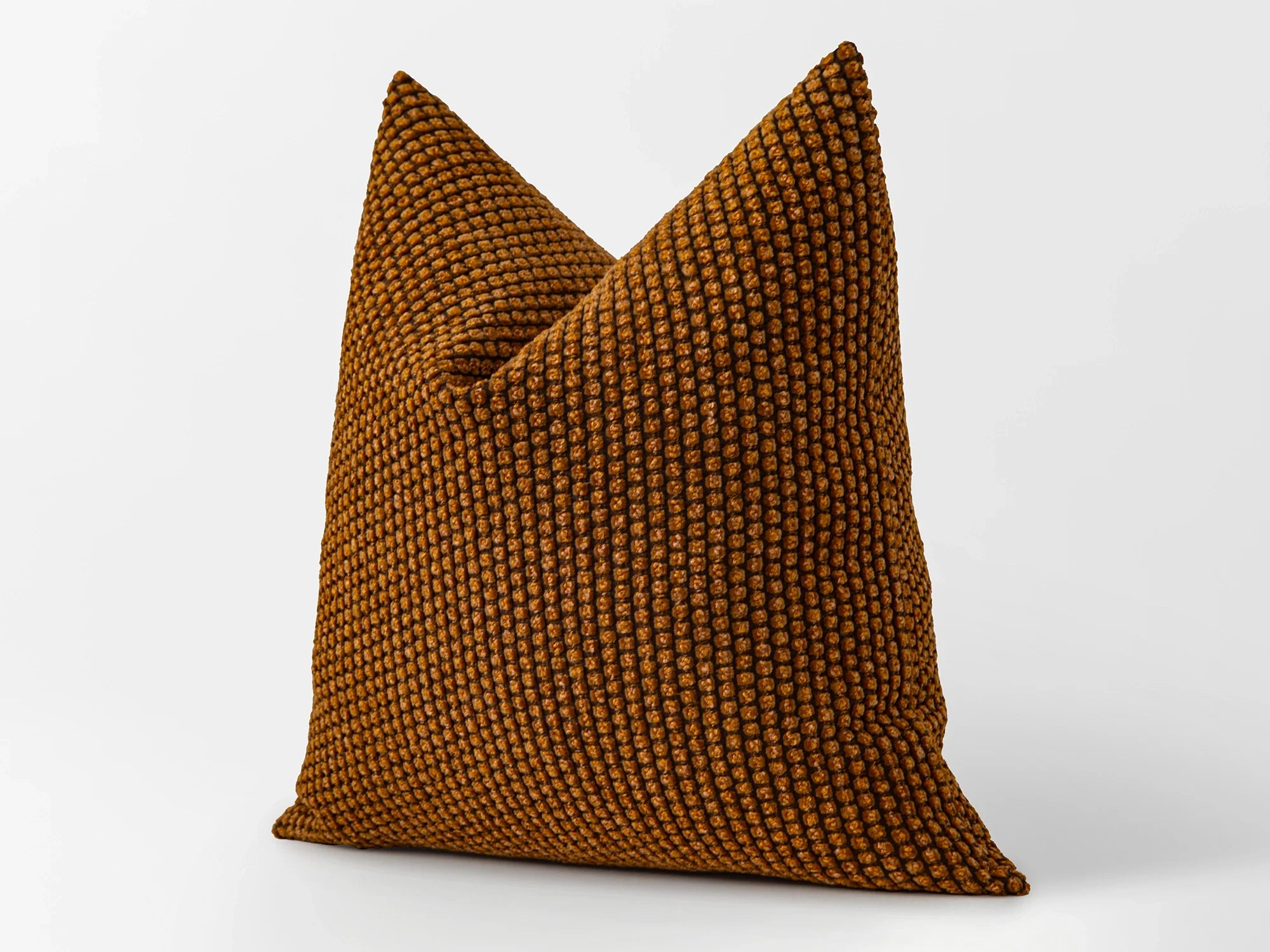 Burnt Orange Dotted Textured Pillow Cover