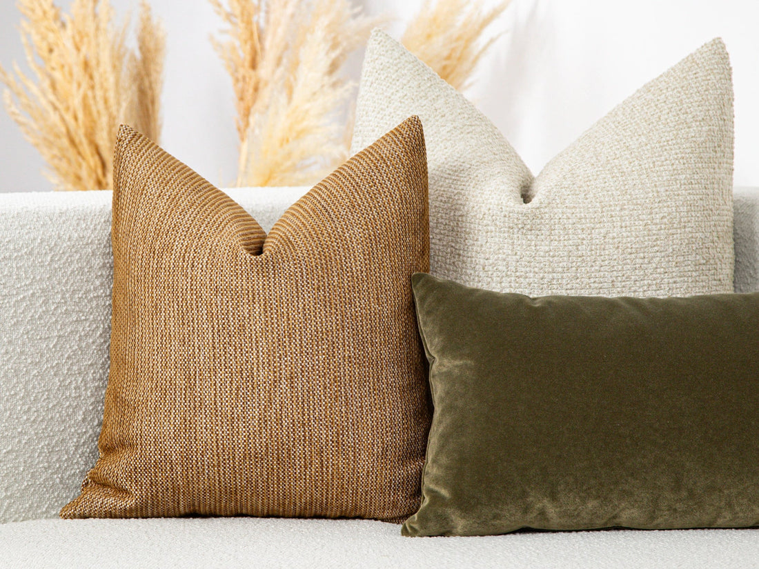 Burnt Orange Woven Pillow Cover