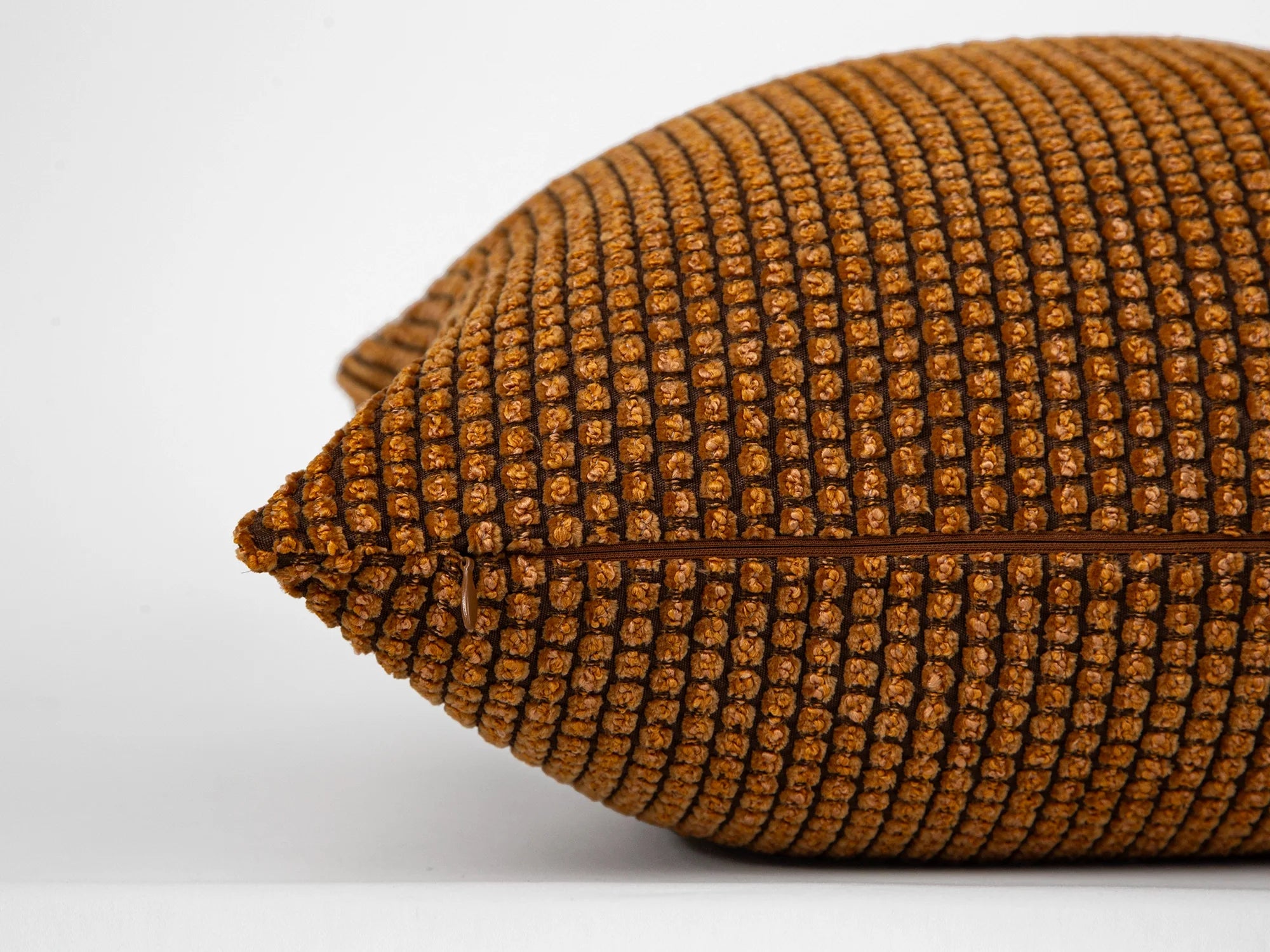 Burnt Orange Dotted Textured Pillow Cover