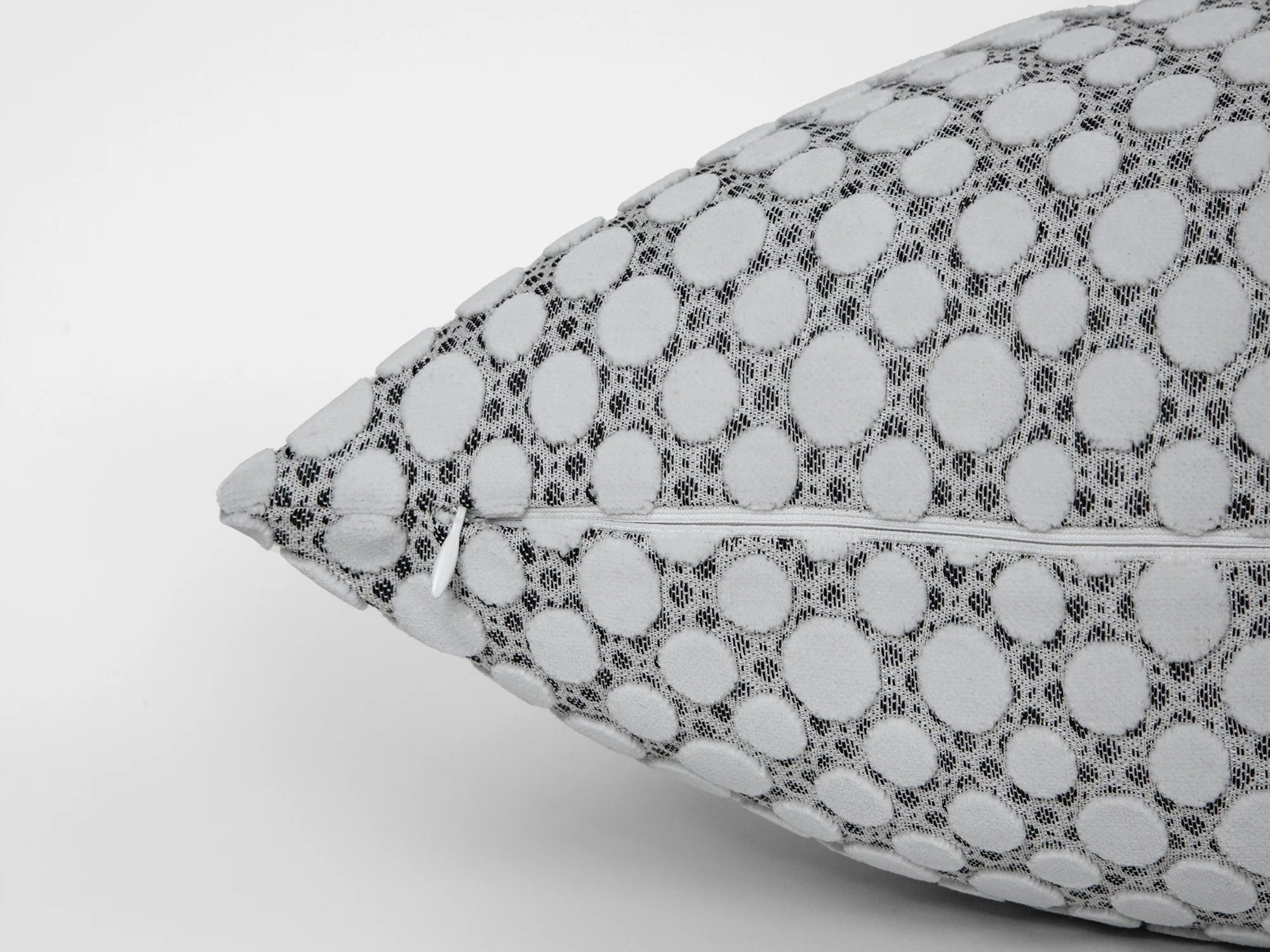 Chalk White Dotted Textured Pillow Cover