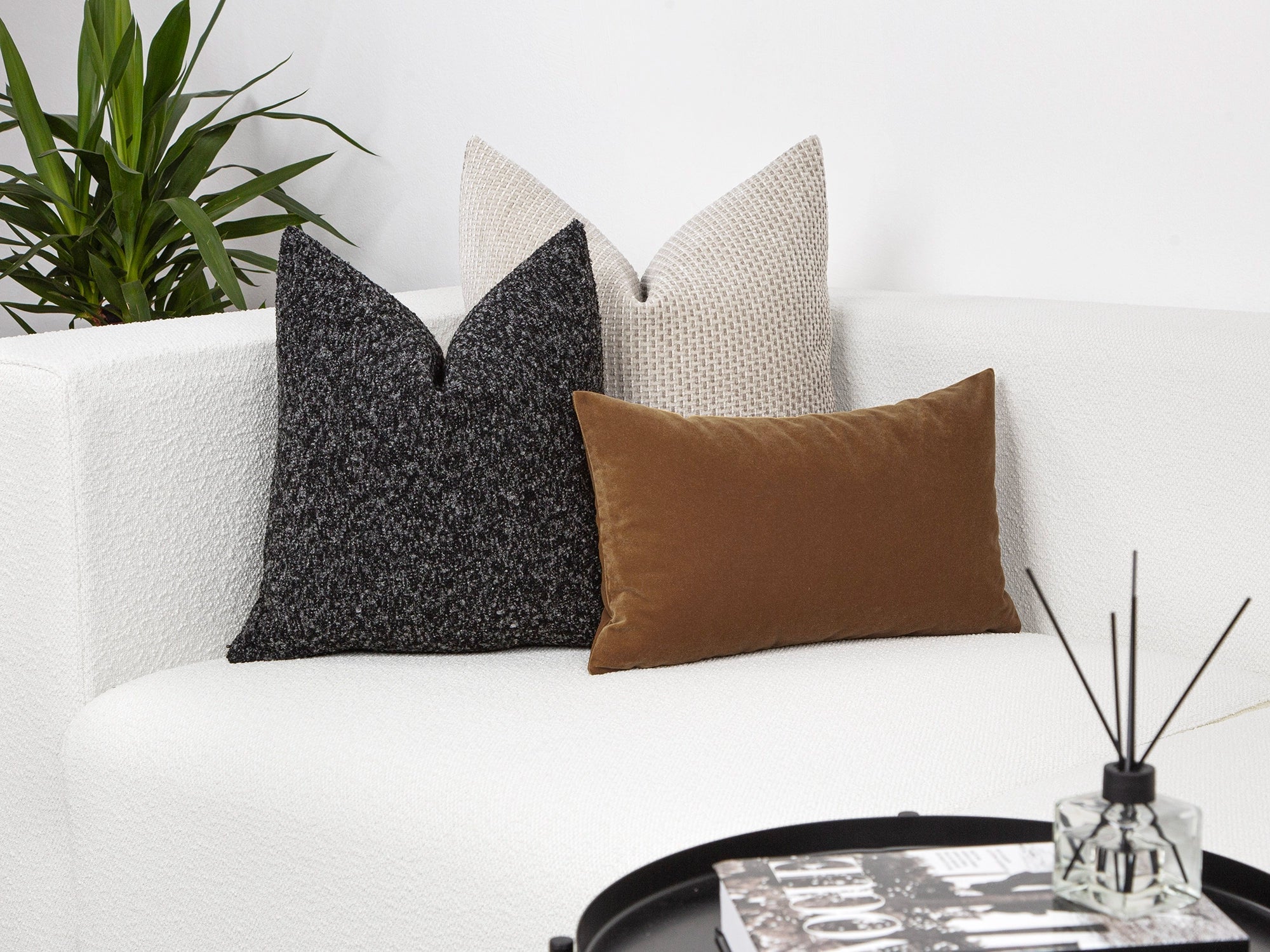 Dark Gray Alpaca Pillow Cover
