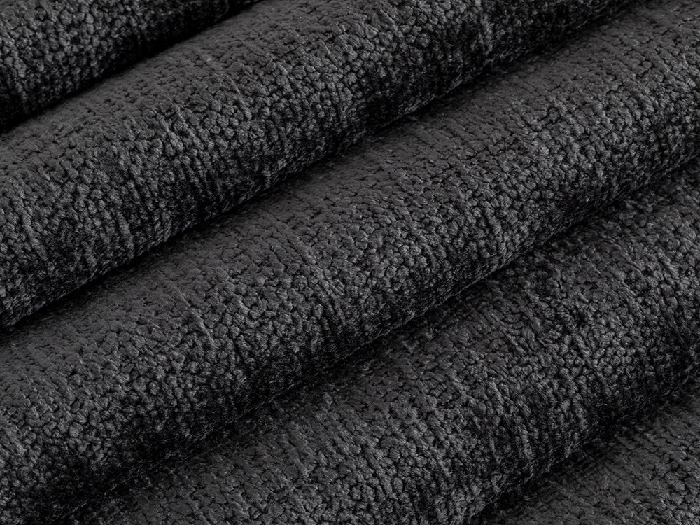 Charcoal Chenille Upholstery Fabric - Textured & Silky