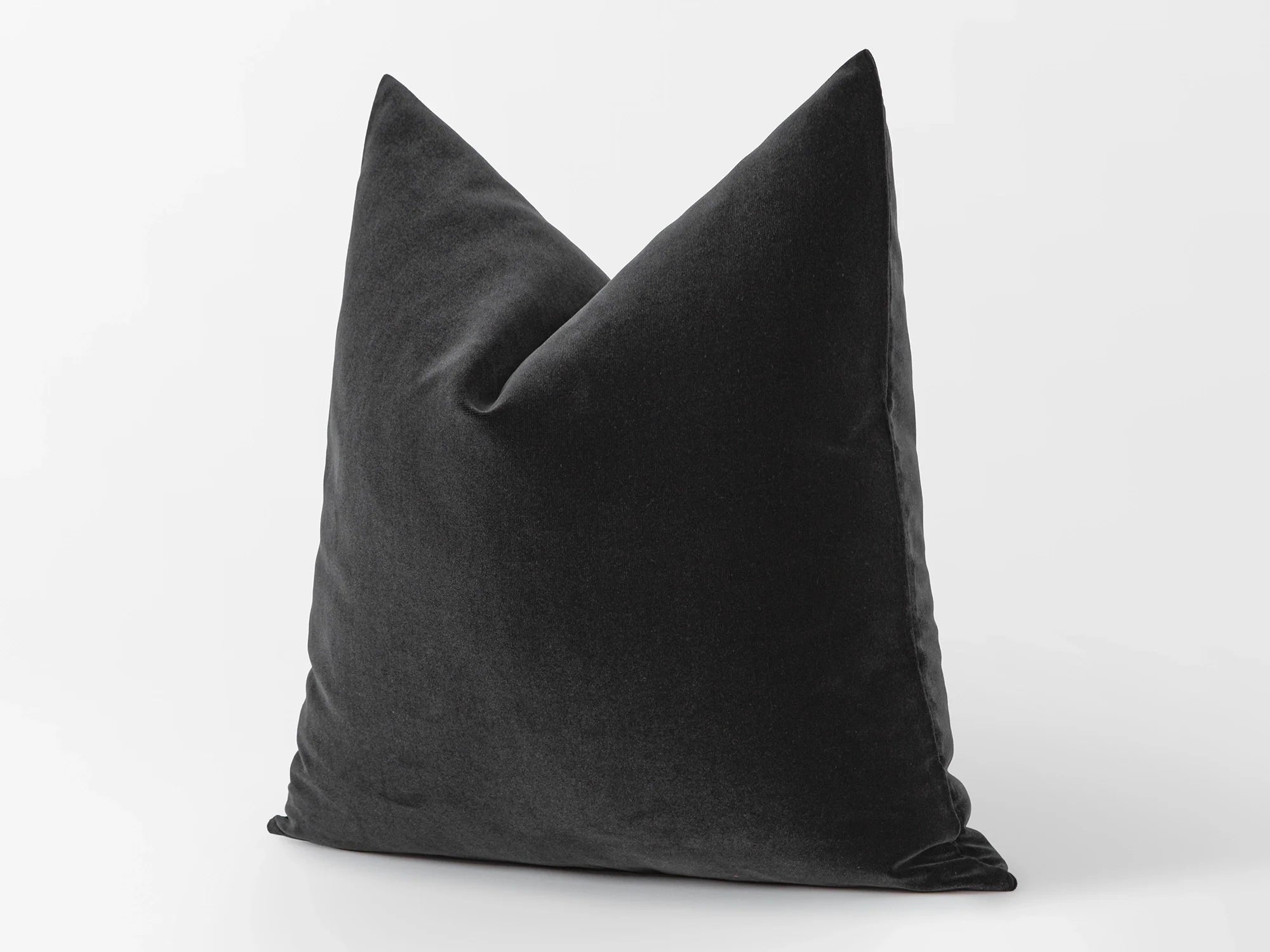 Charcoal Velvet Pillow Cover