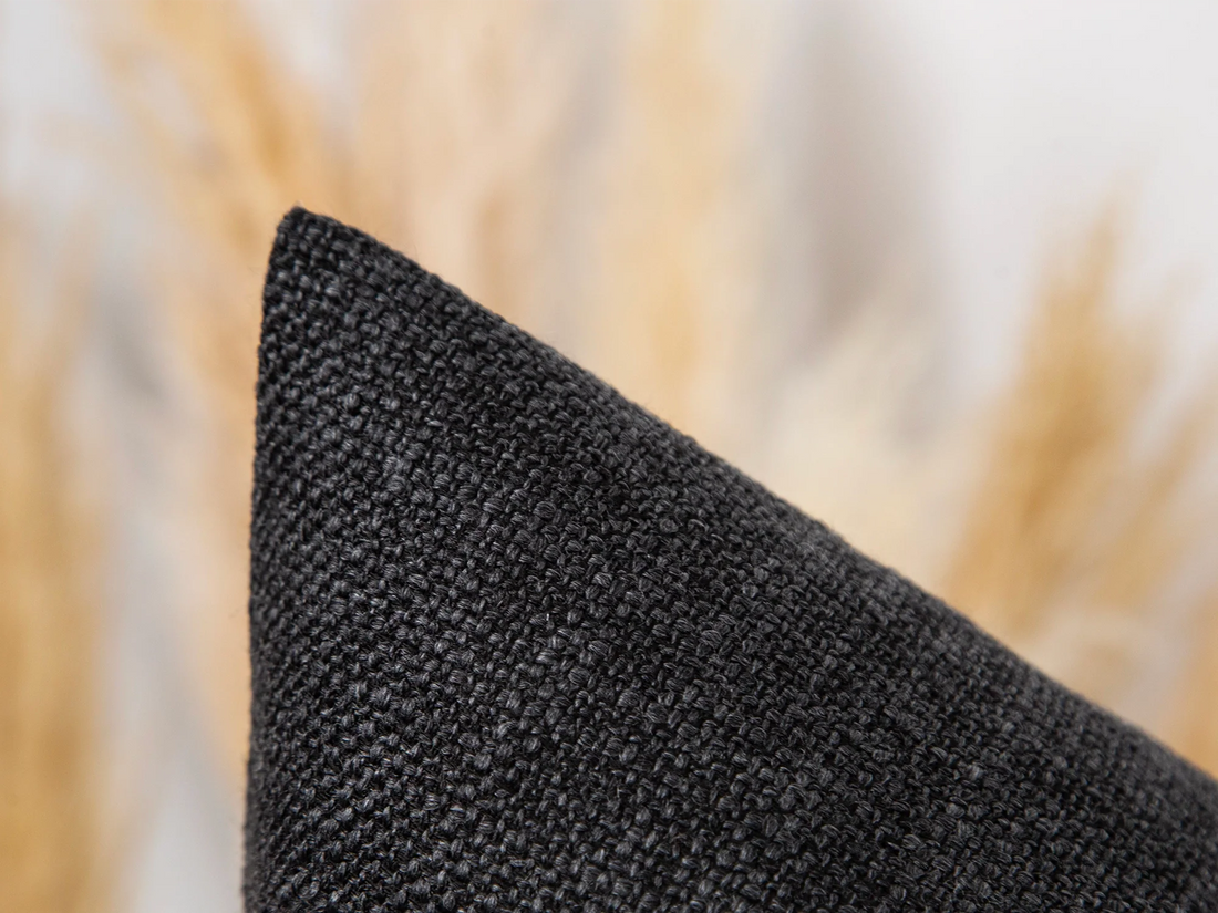 Charcoal Linen Pillow Cover