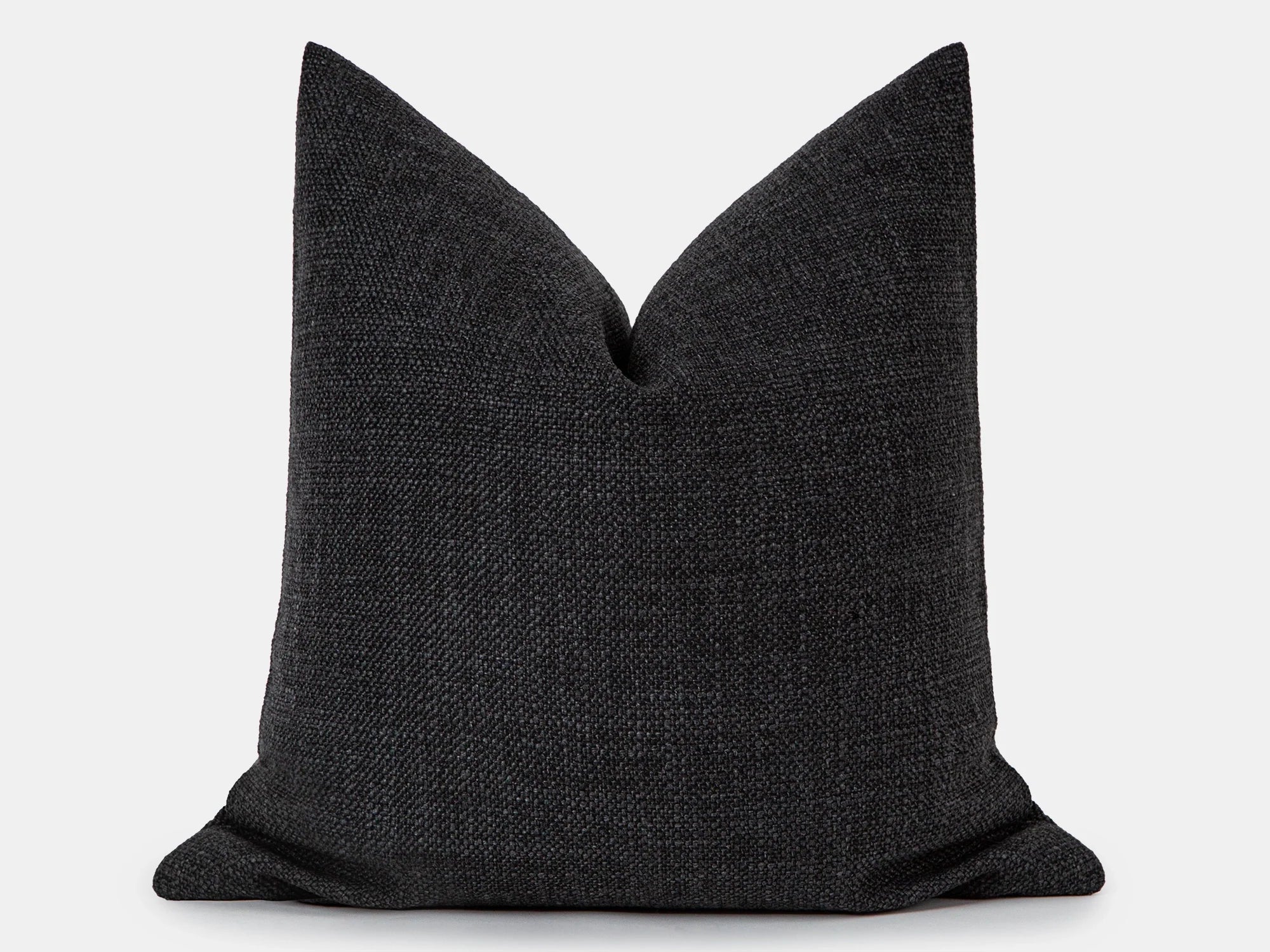 Charcoal Linen Pillow Cover