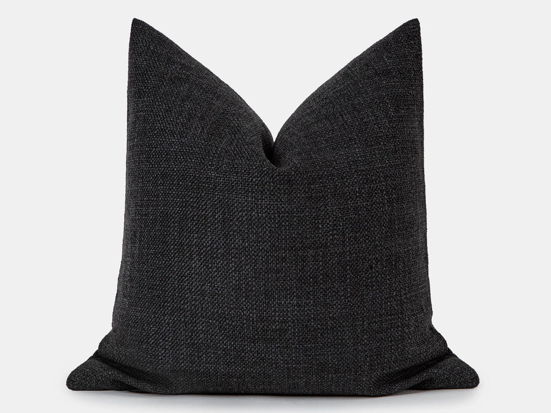 Charcoal Linen Pillow Cover