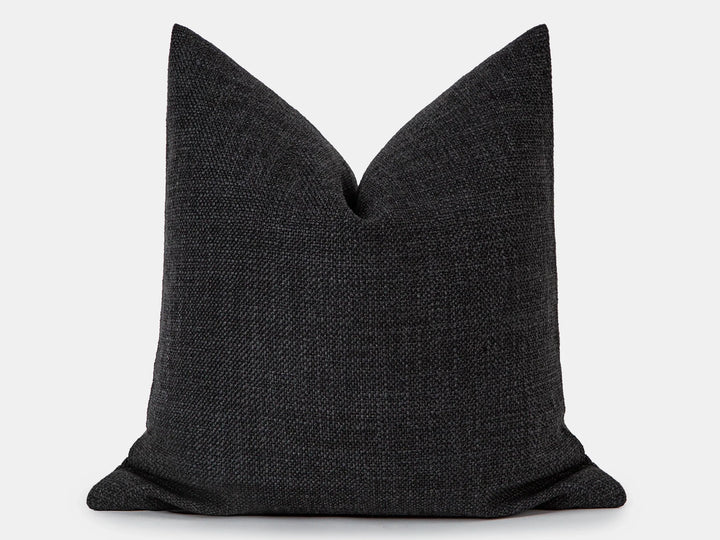Charcoal Linen Pillow Cover