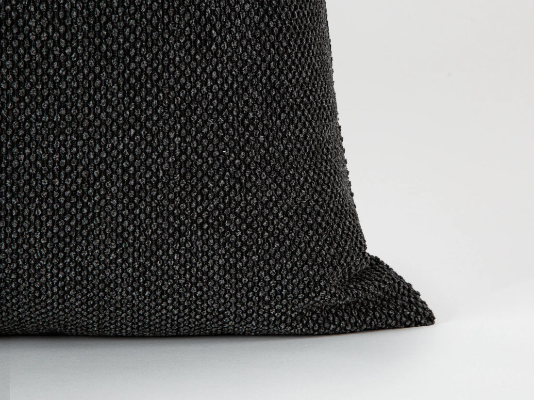 Charcoal Spotted Texture Pillow Cover