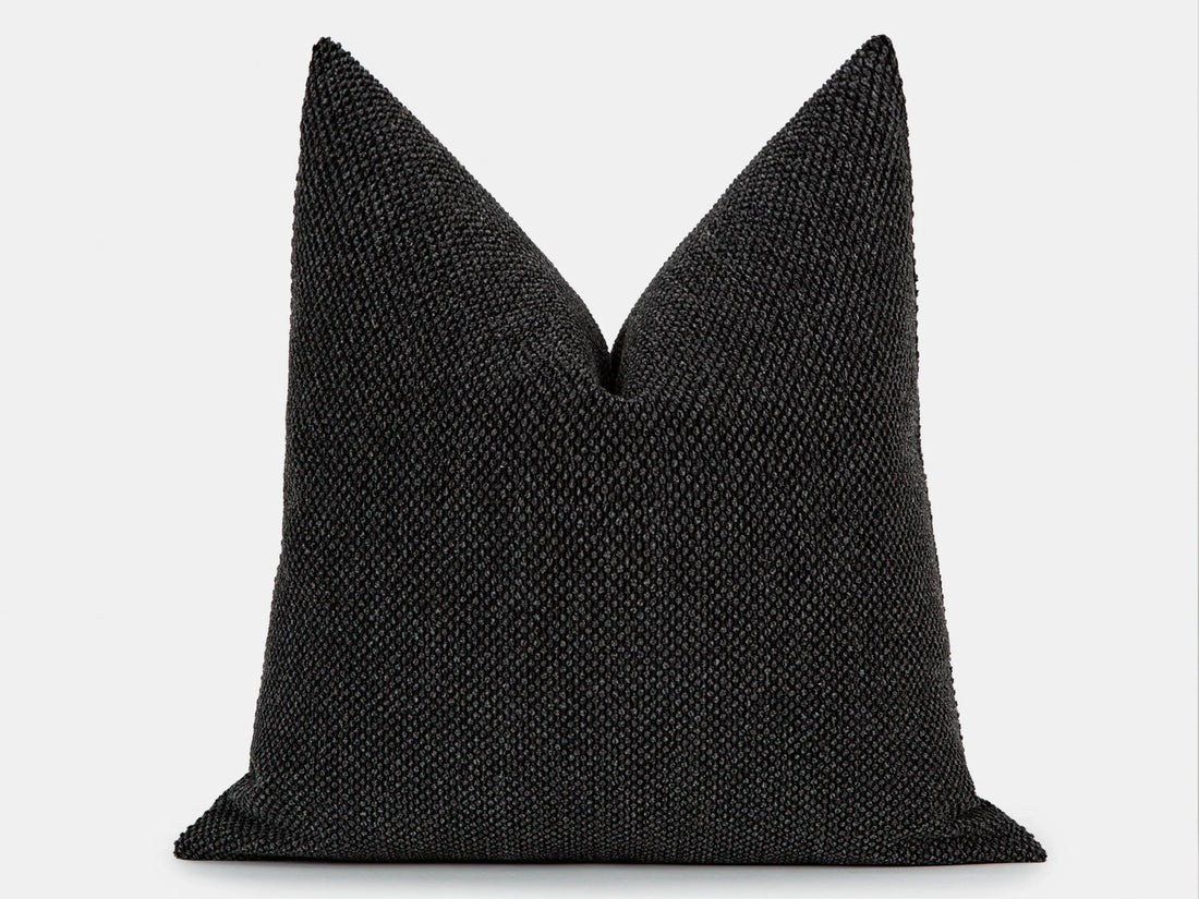 Charcoal Spotted Texture Pillow Cover
