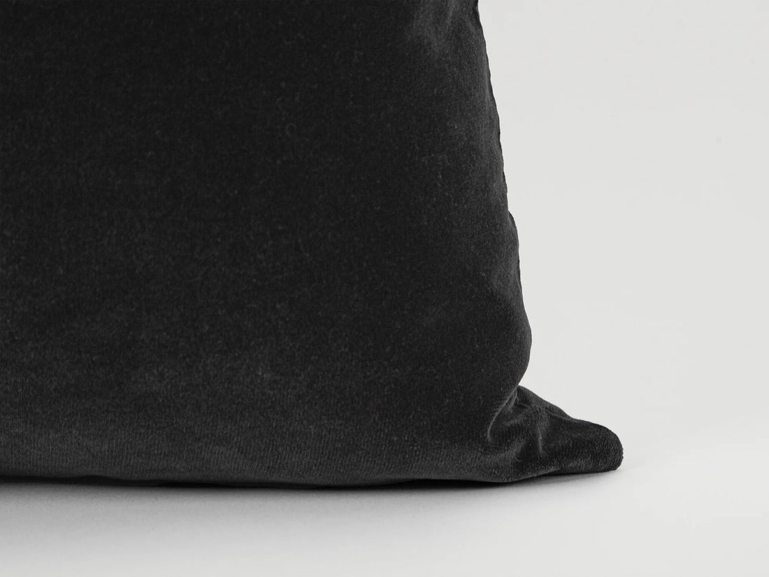 Charcoal Velvet Pillow Cover