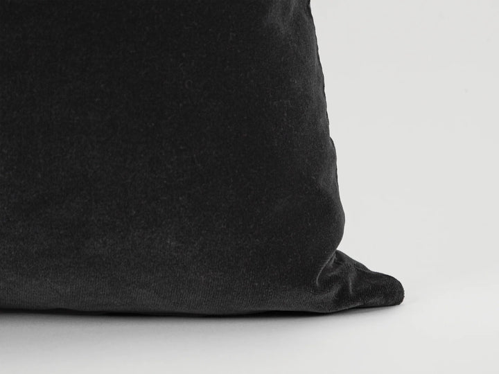 Charcoal Velvet Pillow Cover