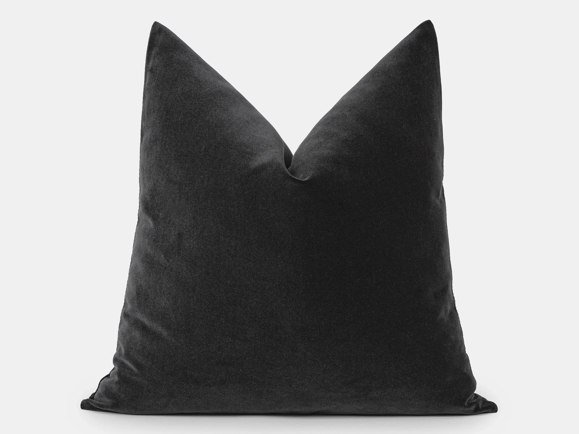 Charcoal Velvet Pillow Cover
