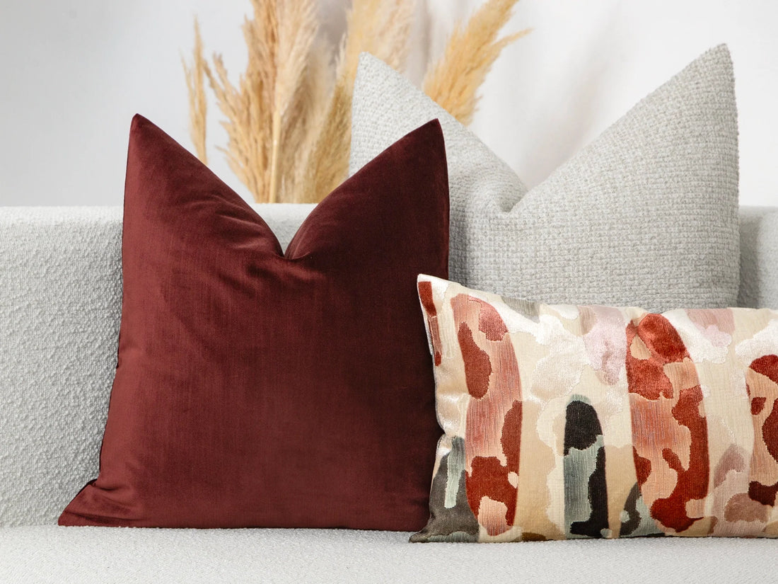 Chestnut Red Velvet Pillow Cover