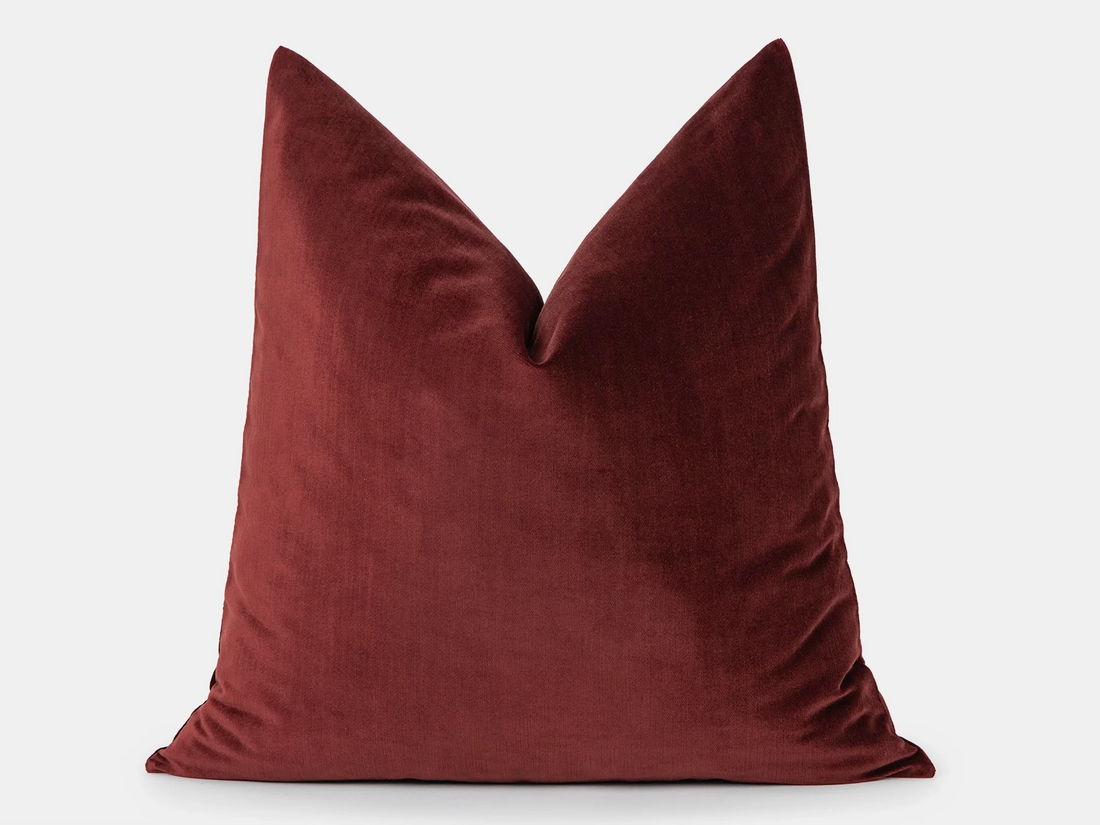 Chestnut Red Velvet Pillow Cover