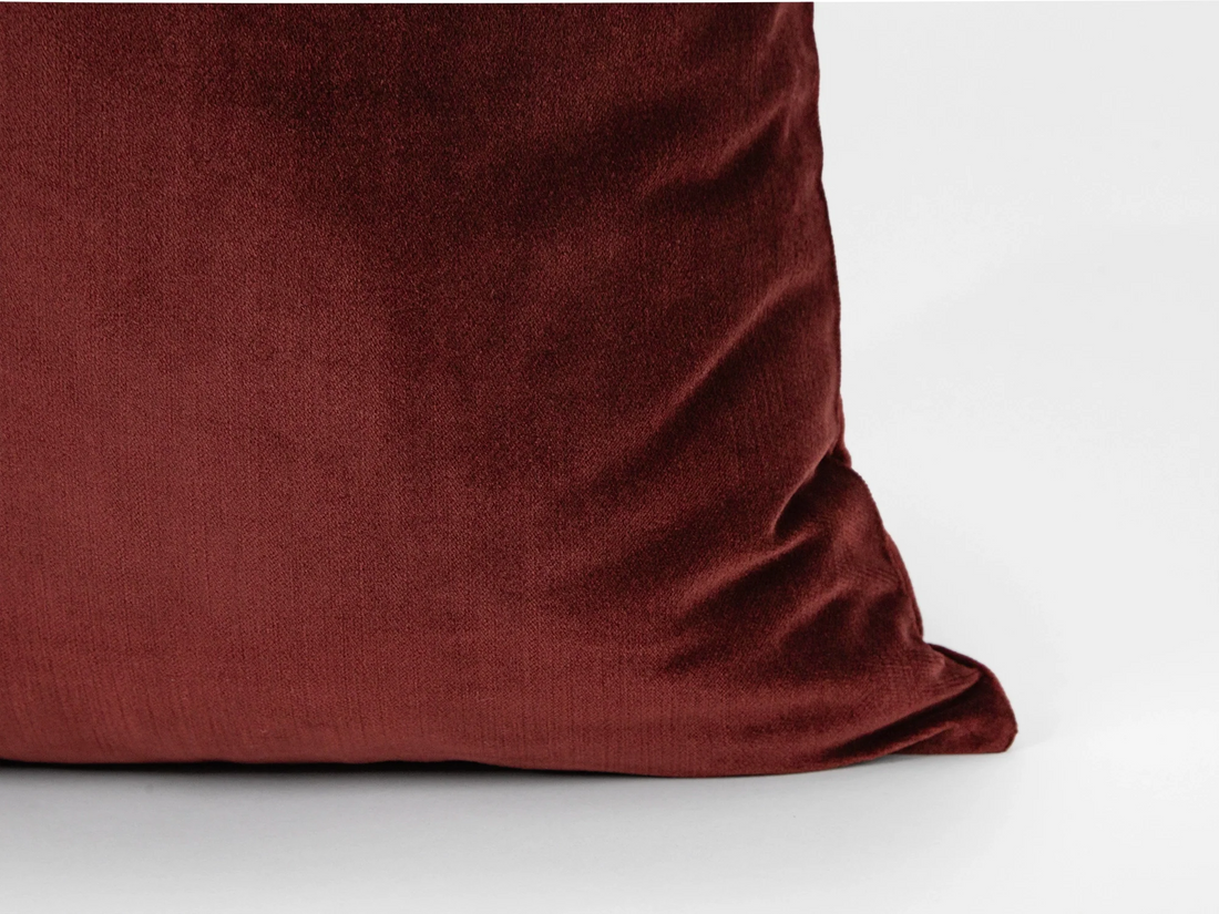 Chestnut Red Velvet Pillow Cover