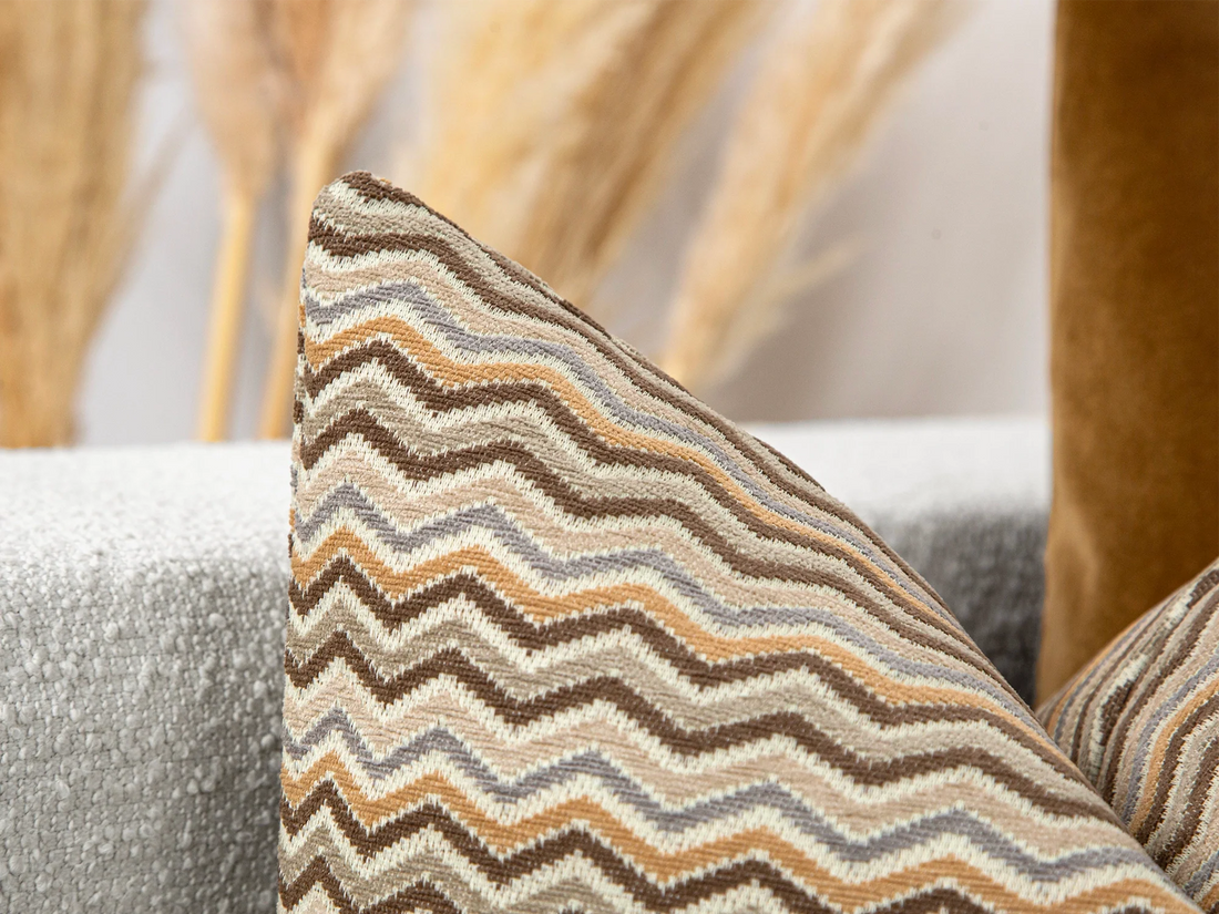 Beige Chevron Pillow Cover