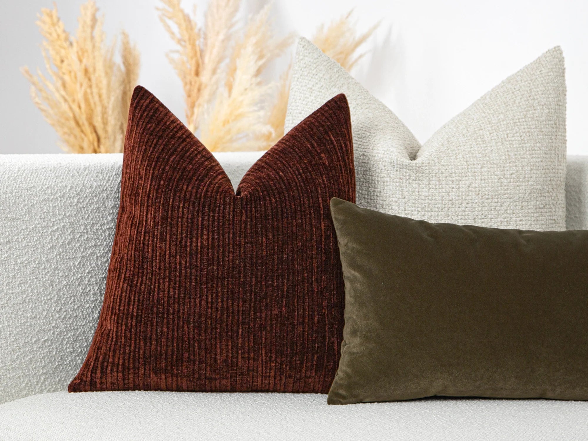 Chocolate Brown Corduroy Pillow Cover
