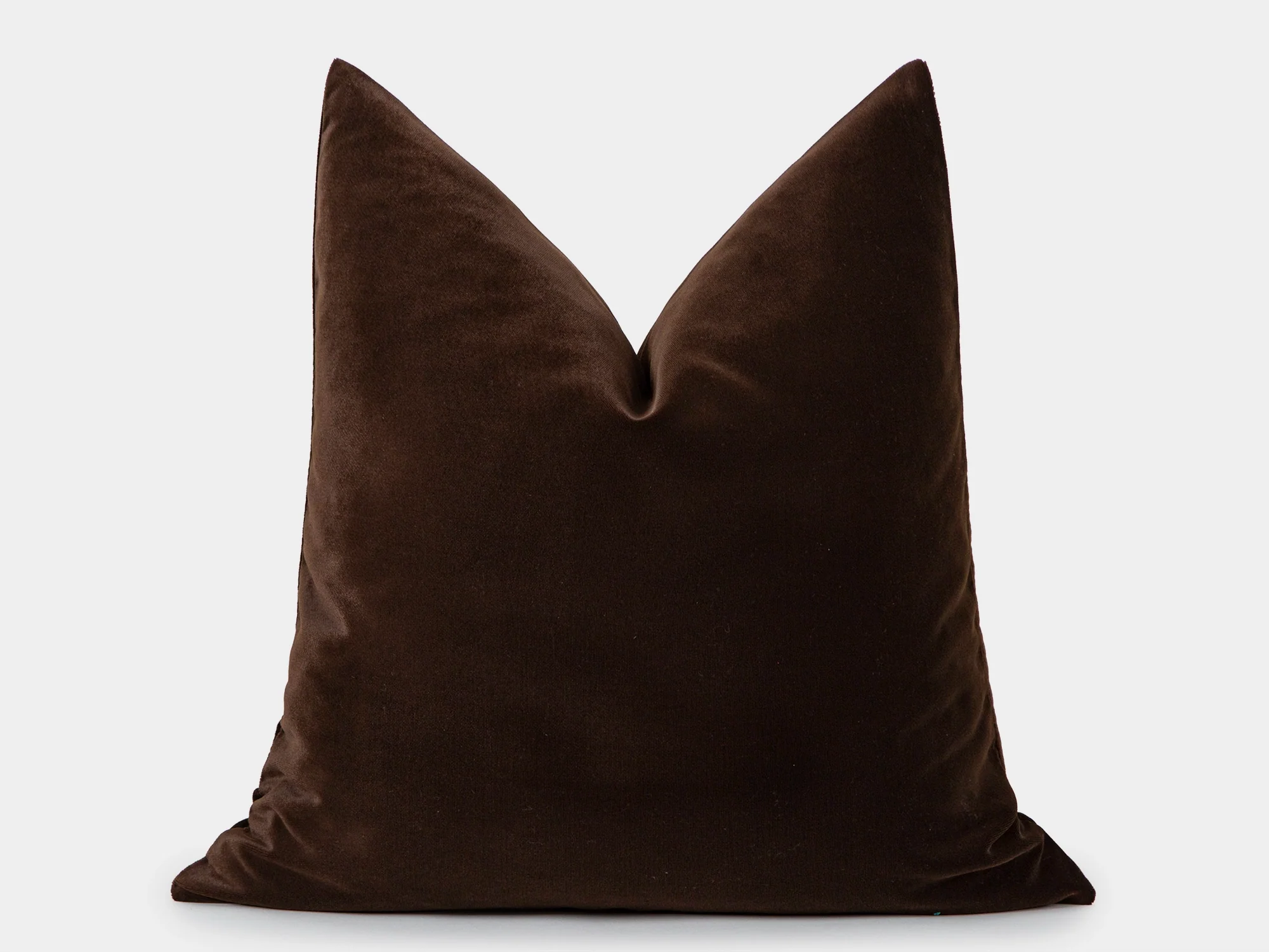 Chocolate Brown Velvet Pillow Cover