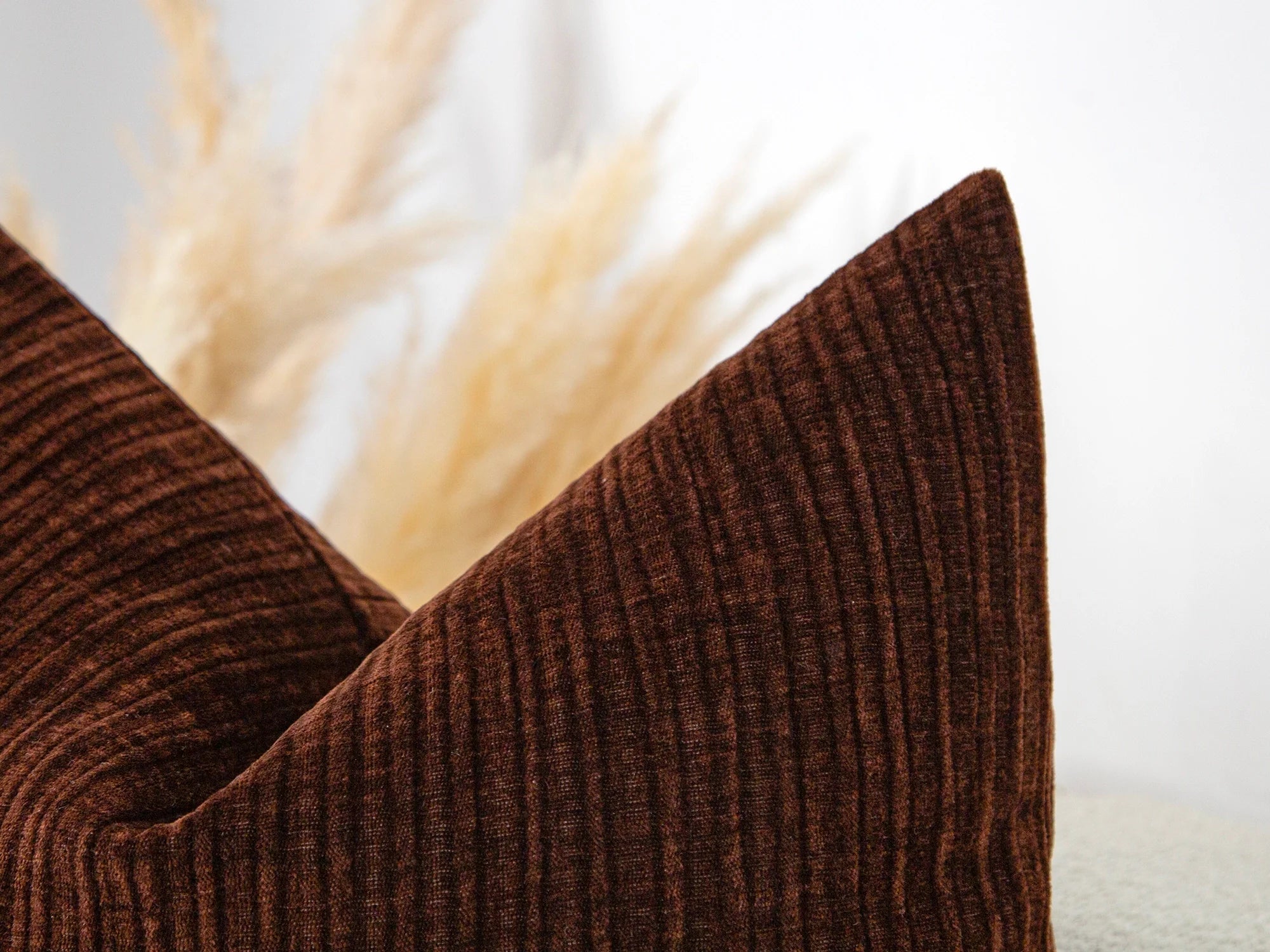 Chocolate Brown Corduroy Pillow Cover