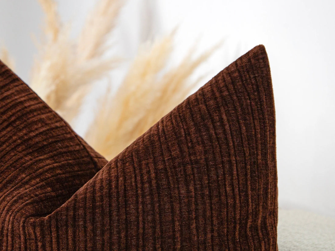 Chocolate Brown Corduroy Pillow Cover