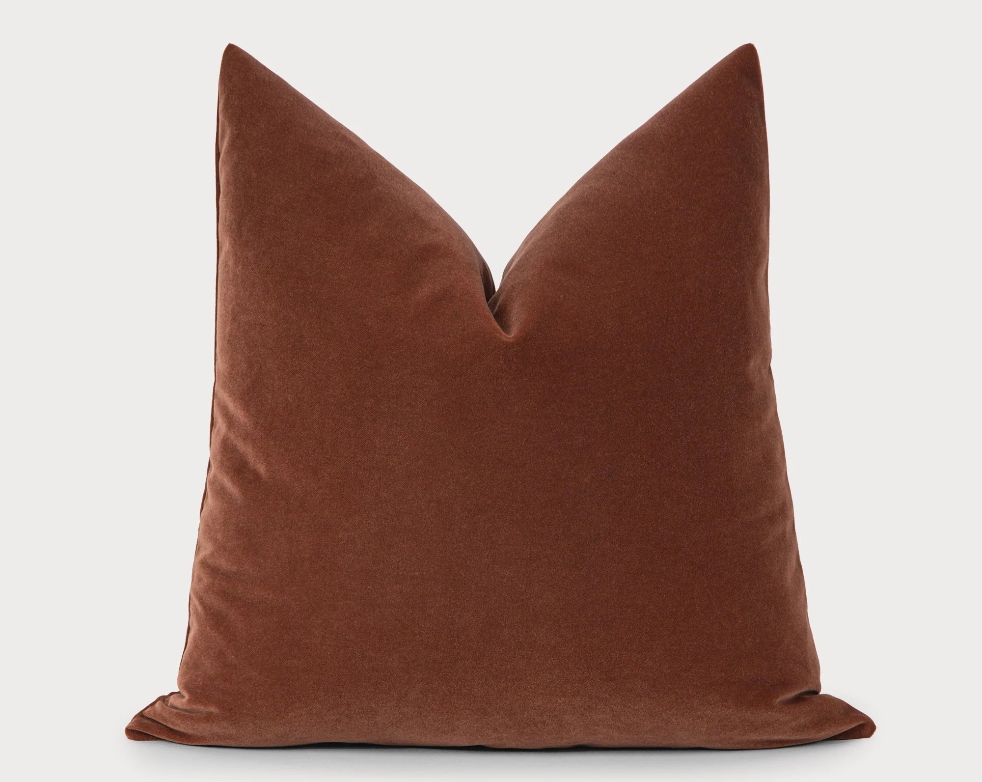Cinnamon Brown Velvet Pillow Cover