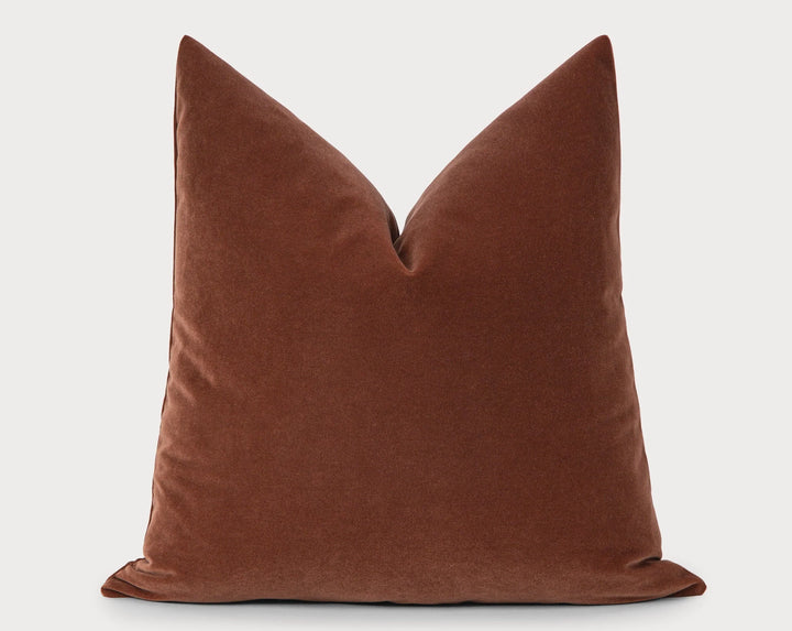 Cinnamon Brown Velvet Pillow Cover