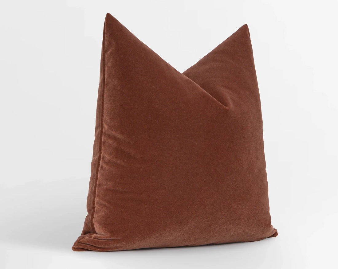 Cinnamon Brown Velvet Pillow Cover